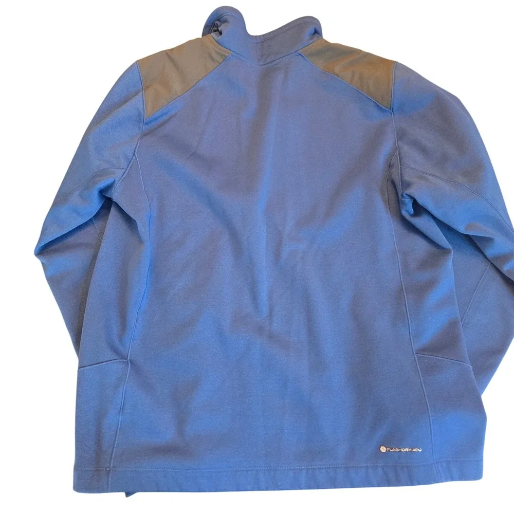 The North Face Mens FlashDry-XD Quarter Zip Fleece Pullover Blue Large Thumbhole